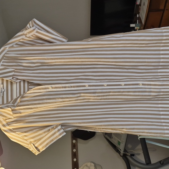 Madewell NWOT collared button front mini shirt dress size Small POCKETS! - Picture 9 of 13